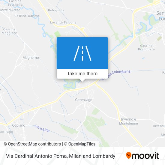 Via Cardinal Antonio Poma map