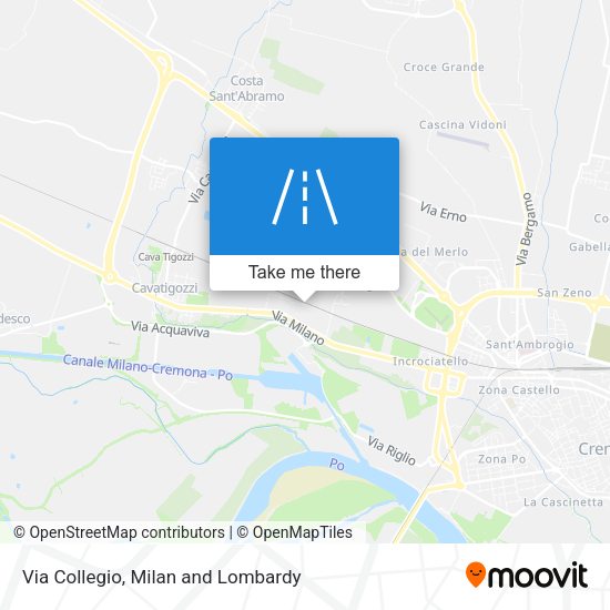 Via Collegio map