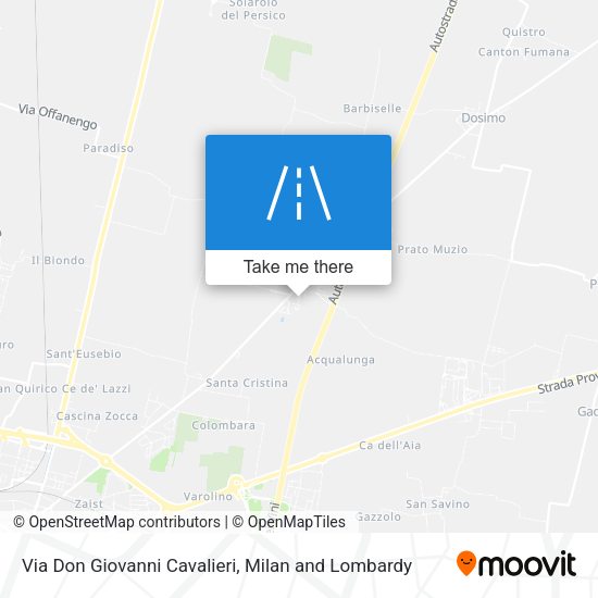 Via Don Giovanni Cavalieri map