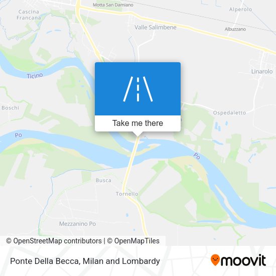 Ponte Della Becca map
