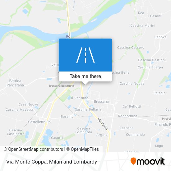 Via Monte Coppa map
