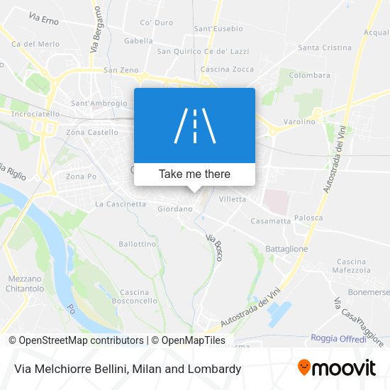 Via Melchiorre Bellini map