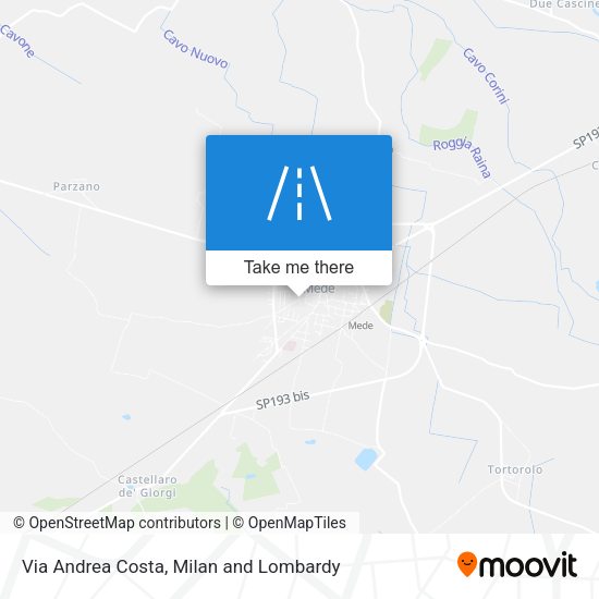 Via Andrea Costa map