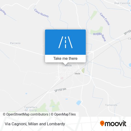 Via Cagnoni map