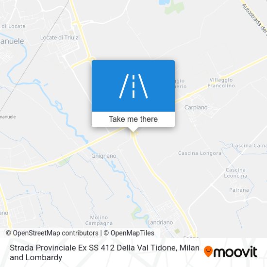 Strada Provinciale Ex SS 412 Della Val Tidone map