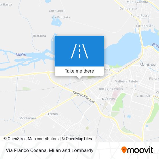 Via Franco Cesana map