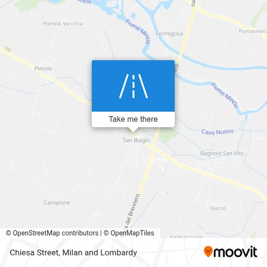 Chiesa Street map