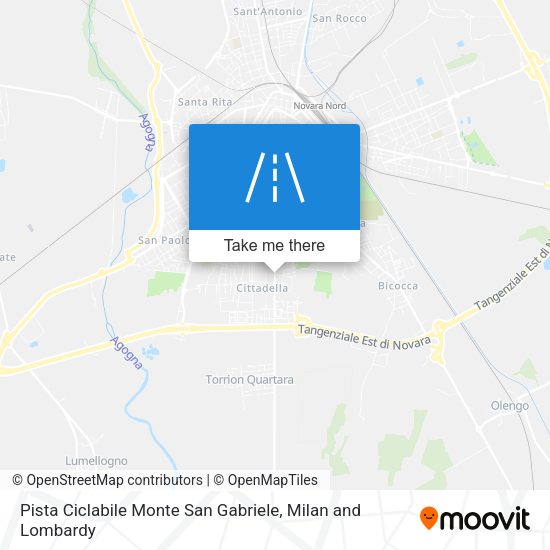 Pista Ciclabile Monte San Gabriele map