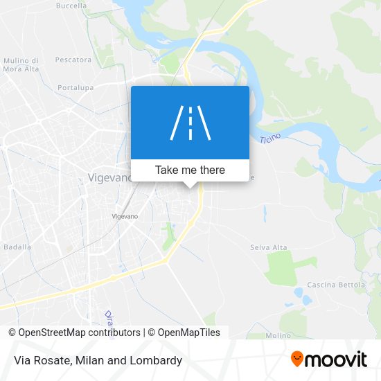 Via Rosate map