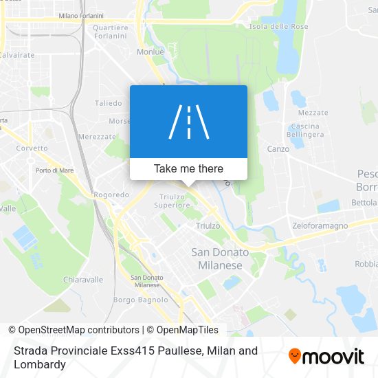 Strada Provinciale Exss415 Paullese map