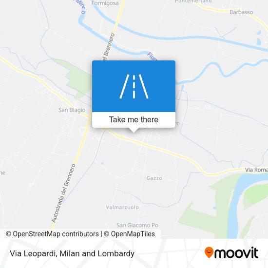 Via Leopardi map