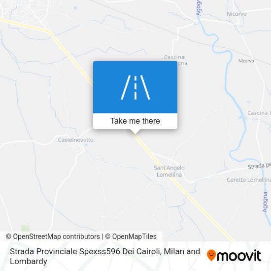 Strada Provinciale Spexss596 Dei Cairoli map
