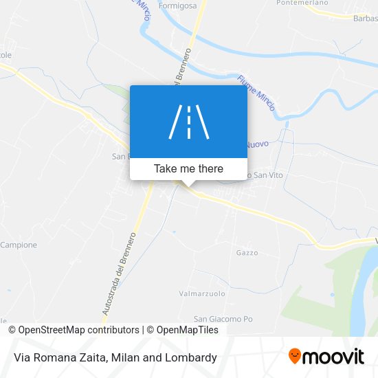 Via Romana Zaita map