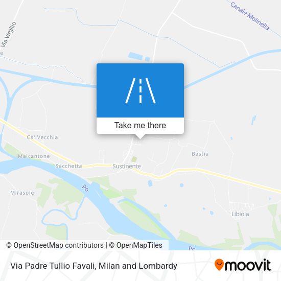 Via Padre Tullio Favali map