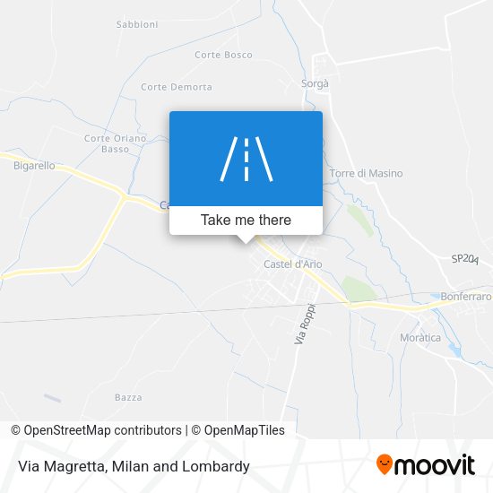 Via Magretta map