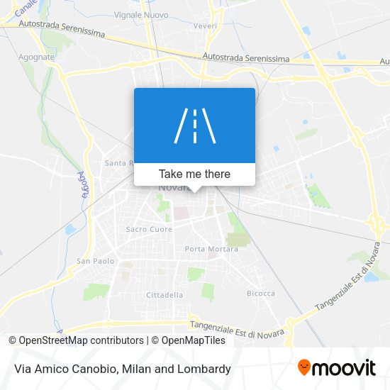 Via Amico Canobio map