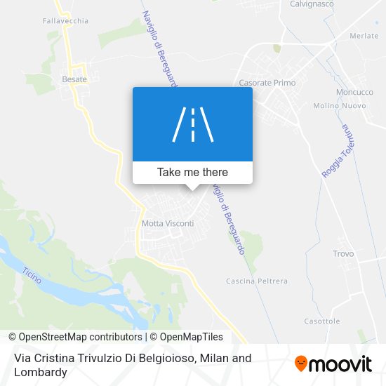 Via Cristina Trivulzio Di Belgioioso map