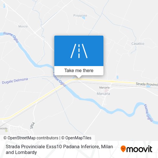 Strada Provinciale Exss10 Padana Inferiore map