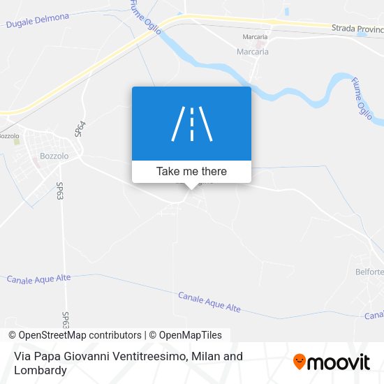 Via Papa Giovanni Ventitreesimo map