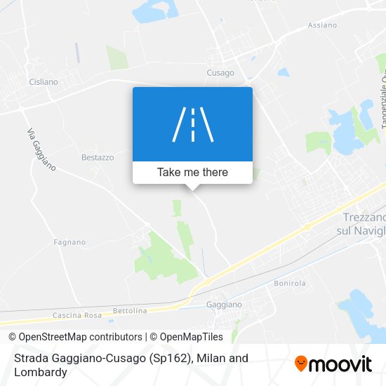 Strada Gaggiano-Cusago (Sp162) map