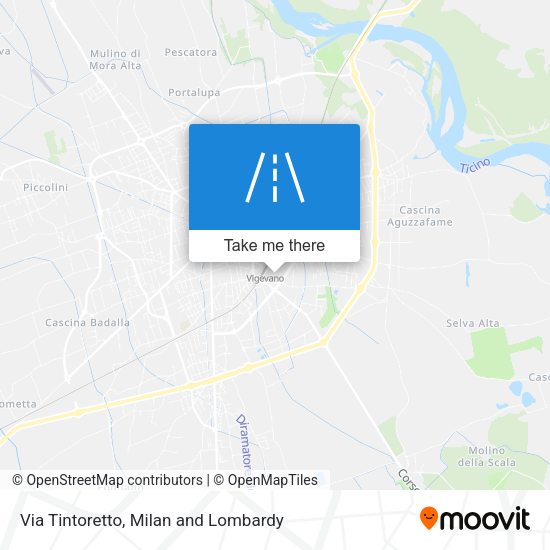 Via Tintoretto map