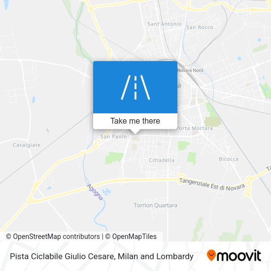 Pista Ciclabile Giulio Cesare map