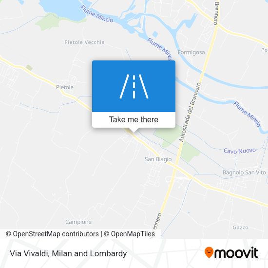Via Vivaldi map