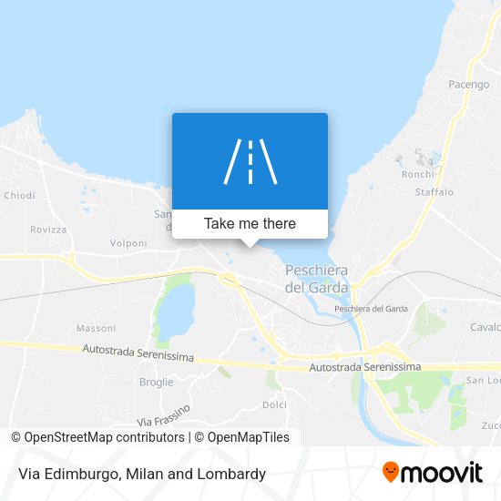 Via Edimburgo map