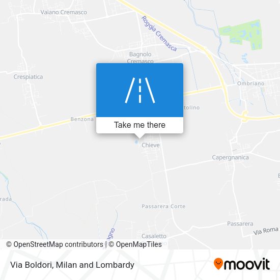 Via Boldori map