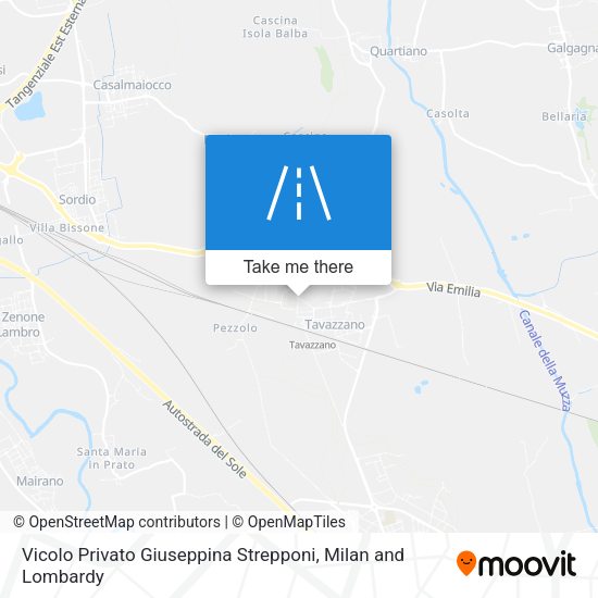 Vicolo Privato Giuseppina Strepponi map