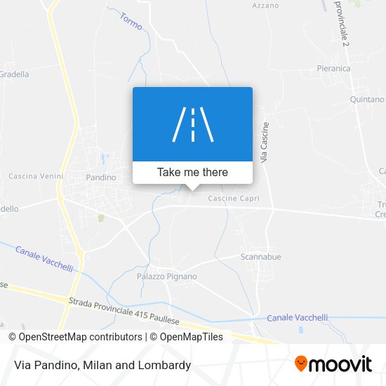 Via Pandino map