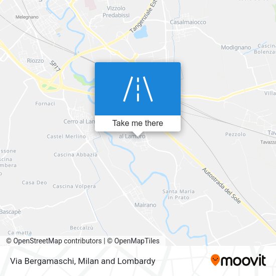 Via Bergamaschi map