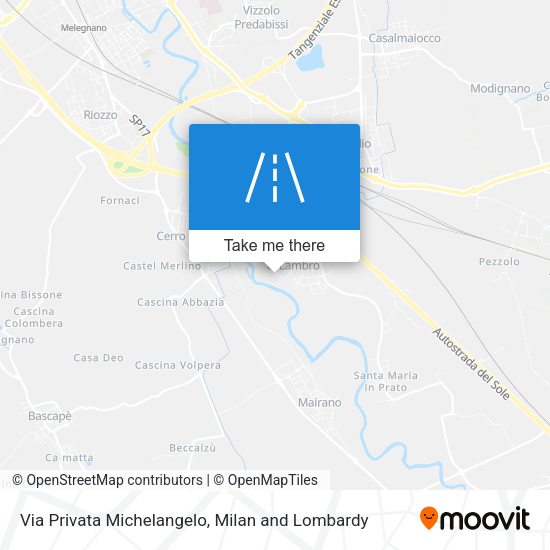 Via Privata Michelangelo map