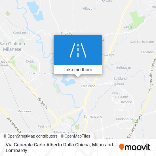 Via Generale Carlo Alberto Dalla Chiesa map