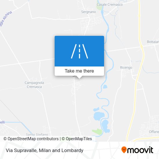 Via Supravalle map