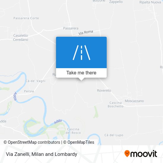 Via Zanelli map