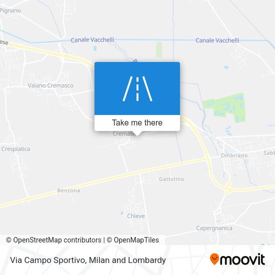 Via Campo Sportivo map