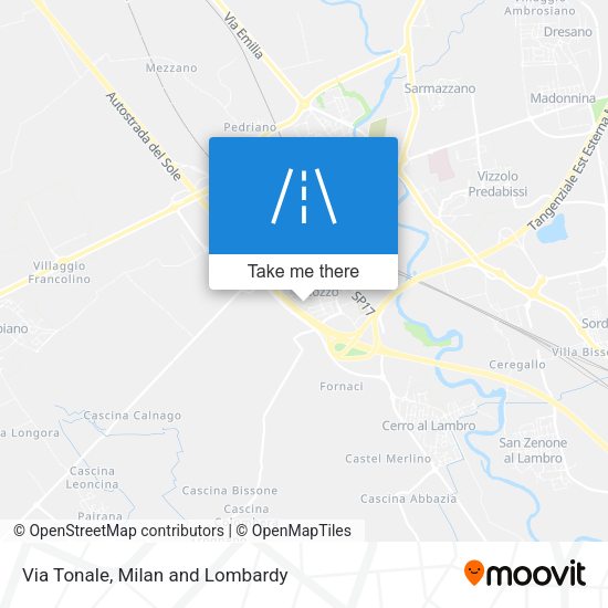 Via Tonale map