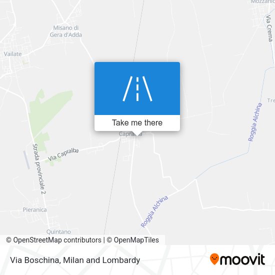 Via Boschina map