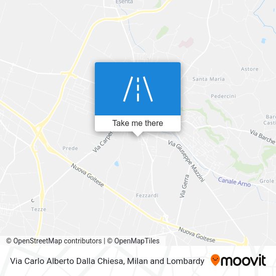Via Carlo Alberto Dalla Chiesa map