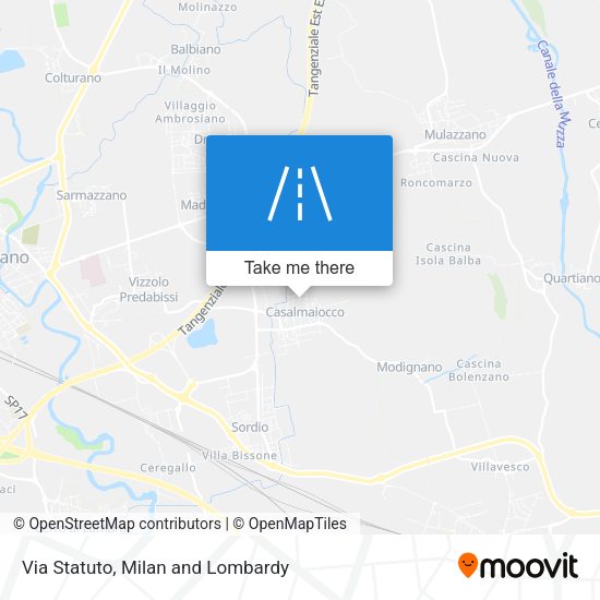 Via Statuto map