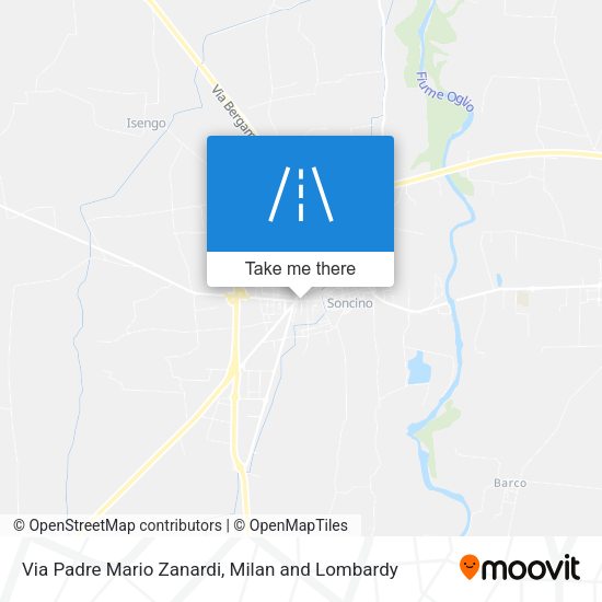 Via Padre Mario Zanardi map