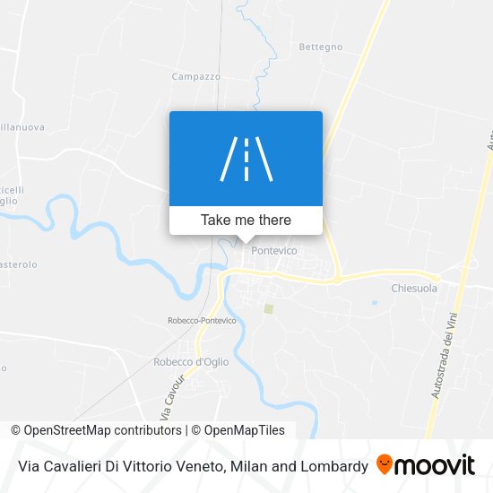 Via Cavalieri Di Vittorio Veneto map