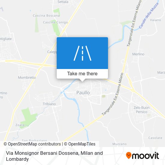 Via Monsignor Bersani Dossena map