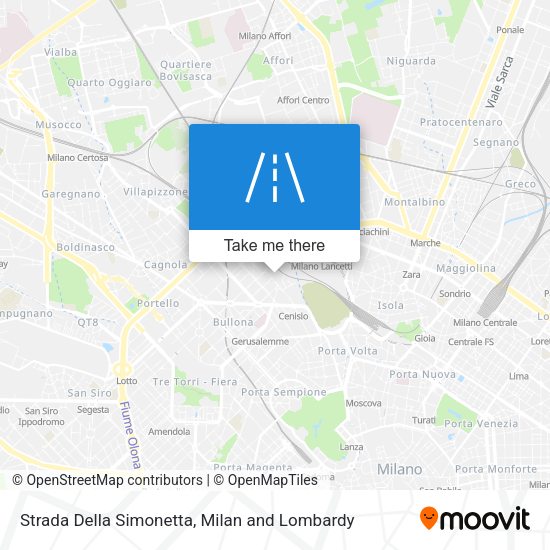 Strada Della Simonetta map