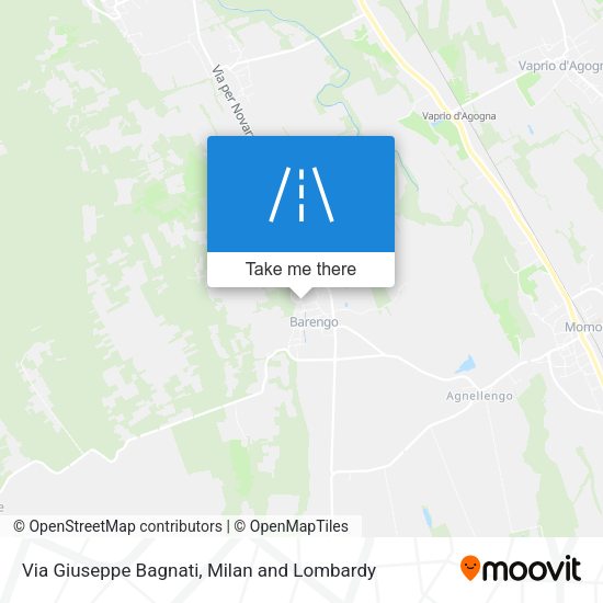 Via Giuseppe Bagnati map