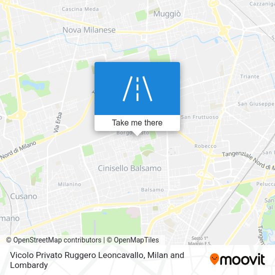 Vicolo Privato Ruggero Leoncavallo map