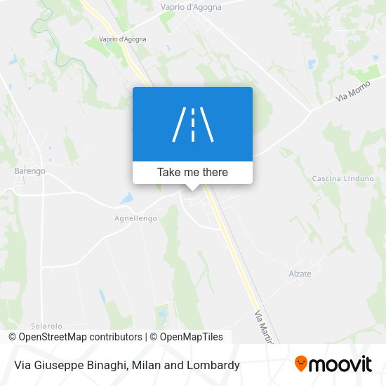 Via Giuseppe Binaghi map