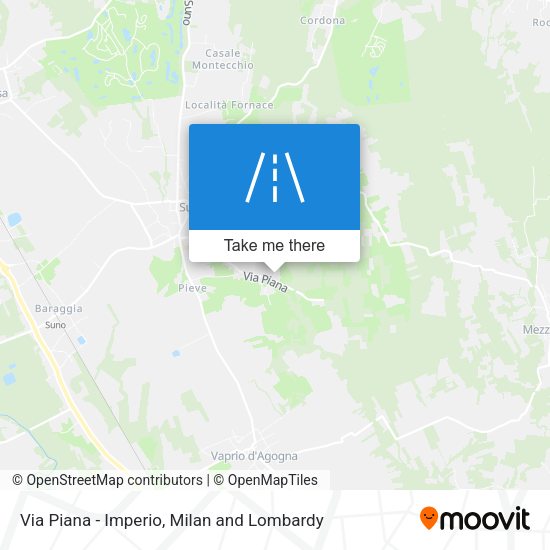 Via Piana - Imperio map