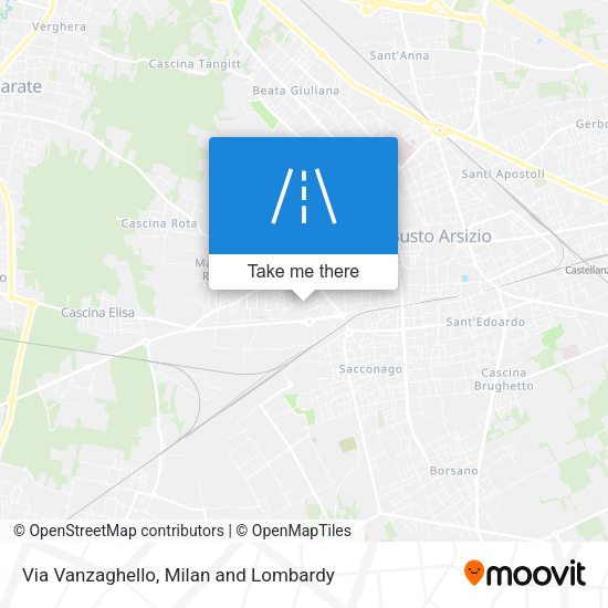 Via Vanzaghello map